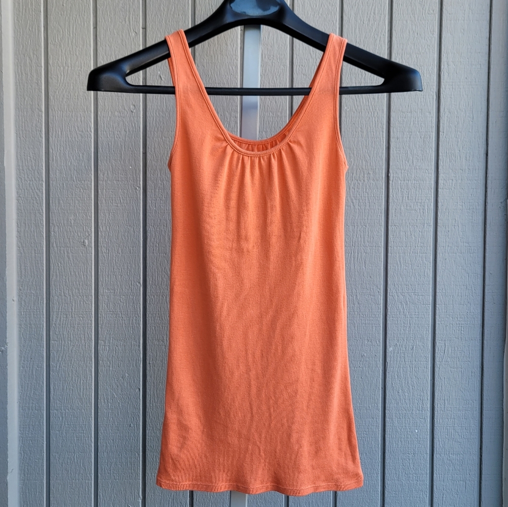 Mossimo | Creamy Orange Pleated Tank Top EUC | Women's S